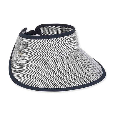 Tweed Wide Brim Sun Visor with Elastic Back - Sun'N'Sand Hats, Visor Cap - SetarTrading Hats 