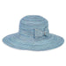 Ada Foldable Big Brim Travel Hat - Sun 'N' Sand Hat Wide Brim Hat Sun N Sand Hats HH2258B bl Blue Medium (57 cm) 
