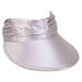 Tara Metallic Lycra Floating Sun Visor Hat - Sun 'N' Sand Hats Visor Cap Sun N Sand Hats hh2260B sl Silver  