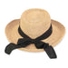 Organic Crochet Raffia Gambler - Sun 'N' Sand Hats Gambler Hat Sun N Sand Hats hh2275B bk Black Medium (58 cm) 