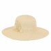Kinsley Crochet Flower Accented Summer Floppy Hat - Sun 'N' Sand Hats Wide Brim Sun Hat Sun N Sand Hats HH2295A nt Natural Medium (57 cm) 