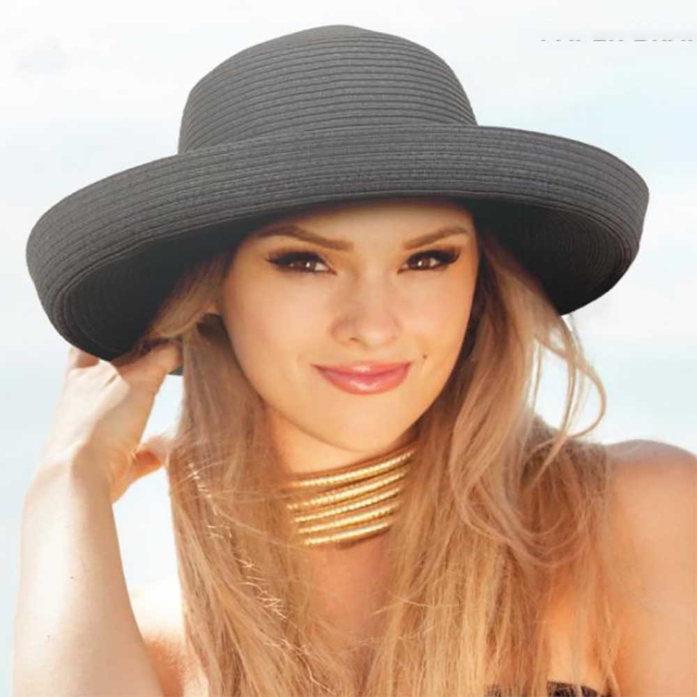 Large Size Women's Hats: Up Turned Brim Straw Hat - Sun 'N' Sand Hats —  SetarTrading Hats
