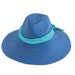 Toyo Straw Large Fedora Sun Hat Safari Hat Something Special Hat HS4324BL Blue  
