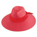 Toyo Straw Large Fedora Sun Hat Safari Hat Something Special Hat HS4324RD Red  