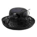 Small Braid Up Turned Brim Dress Hat - Sophia Collection Dress Hat Something Special LA htb1093bk Black  