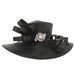 Large Brim Satin Braid Dress Hat Dress Hat Something Special LA WWSR801BK Black  