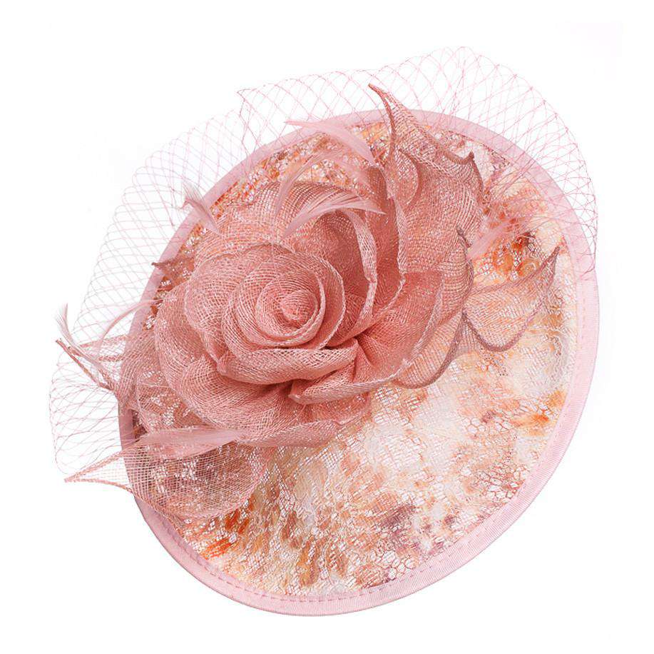 Sinamay Rose Fascinator Fascinator Something Special LA HTH1254PH Peach  