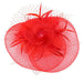 Round Mesh Flower and Netting Fascinator Fascinator Something Special LA HTH1297RD Red  