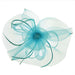 Round Mesh with Feather Fascinator Fascinator Something Special LA HTH1300BL Blue  