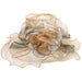 Floral Printed Dress Hat by Something Special Hat Collection Dress Hat Something Special LA hto1090 Beige  