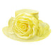 Organza Hat with Rose Dress Hat Something Special LA hto1098YW Yellow  