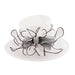 Polka Dot Bow Organza Hat Dress Hat Something Special LA hto1263WH White  