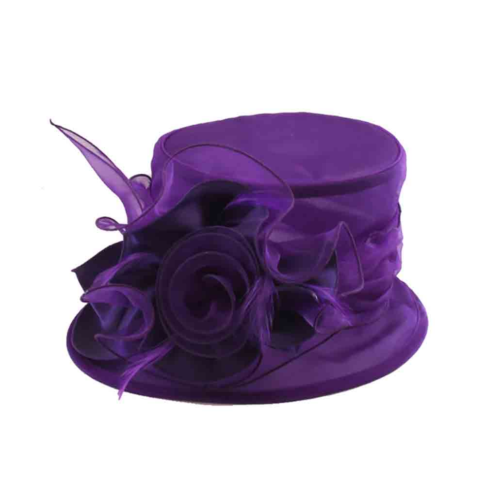 Small Organza Dress Hat - Sophia Collection, Dress Hat - SetarTrading Hats 