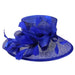 Sinamay Dress Hat with Long Feathers - Sophia Collection Dress Hat Something Special LA hts2182rb Royal Blue  