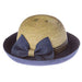 Two Tone Kettle Brim Sun Hat with Bow, Kettle Brim Hat - SetarTrading Hats 
