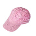 Rhinestone Baseball Cap Cap Something Special Hat ja7459pk Pink  