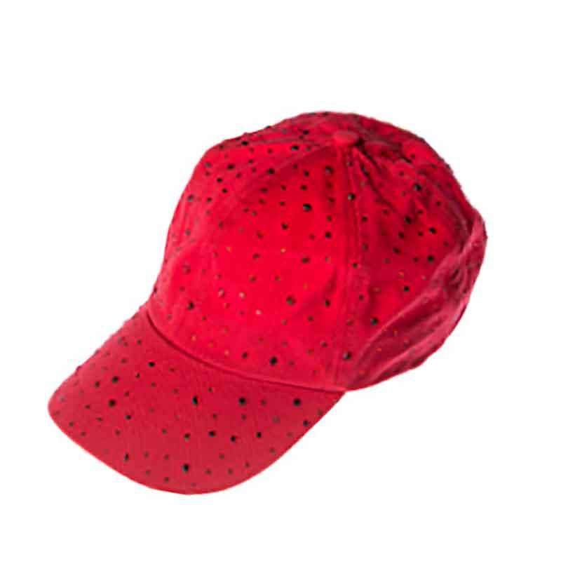 Rhinestone Baseball Cap Cap Something Special Hat ja7459rd Red  