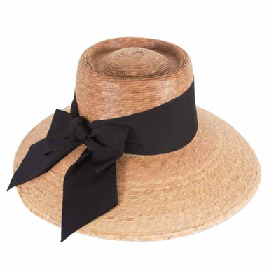 Joliet Burnt Palm Leaf Asymmetrical Brim Sun Hat - Tula Hats, Fedora Hat - SetarTrading Hats 