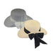 Metallic Braid Summer Hat with Pinned Up Back - Jeanne Simmons Hats Facesaver Hat Jeanne Simmons js8415wh White / Silver  
