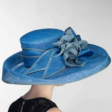 Twist Bow Knot Structured Wide Brim Kentucky Derby Hat - KaKyCO Dress Hat KaKyCO    