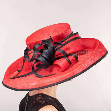 Twist Bow Knot Extra Large Brim Kentucky Derby Hat - KaKyCO, Dress Hat - SetarTrading Hats 
