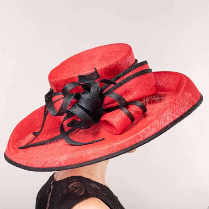 Twist Bow Knot Extra Large Brim Kentucky Derby Hat - KaKyCO Dress Hat KaKyCO    