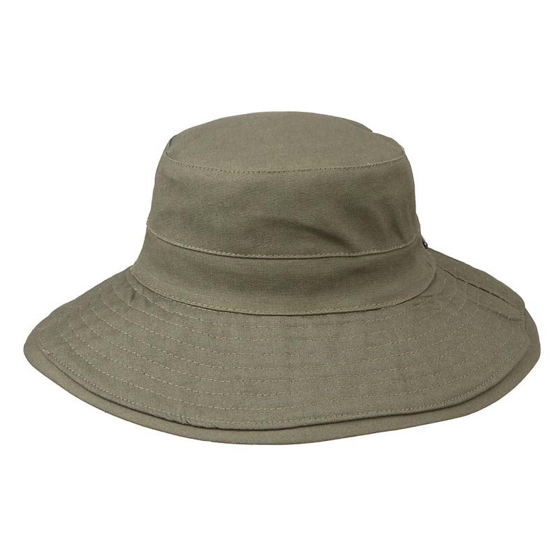 Wide Brim Cotton Bucket Hat - Karen Keith Bucket Hat Great hats by Karen Keith CH16ol Olive Fit 54-57 cm 