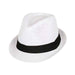 Kid's Straw Summer Fedora Hat - Milani Hats Fedora Hat Milani Hats KFD107whs White S/M (49 cm) 