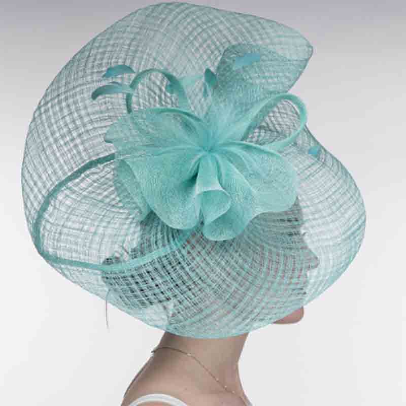 Ocean Blue Plaid Sinamay Fascinator Cocktail Hat - KaKyCO ...