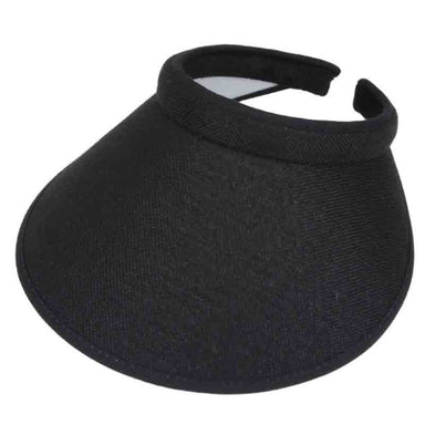 Large Clip On Woven Overlay Sun Visor Hat Visor Cap Something Special LA HTP907bk Black  
