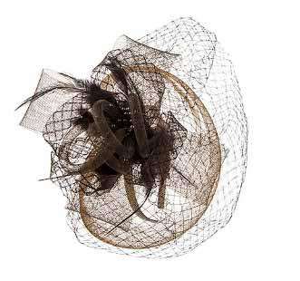Small Checkered Mesh Fascinator, Fascinator - SetarTrading Hats 