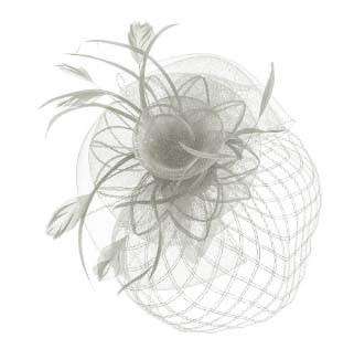 Fascinator with Checkered Veil Fascinator Something Special Hat    