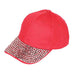 Studded Bill Baseball Cap Cap Something Special Hat LB7444RD Red  