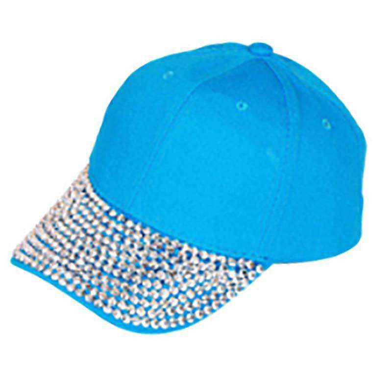 Studded Bill Baseball Cap Cap Something Special Hat LW7444TQ Turquoise  