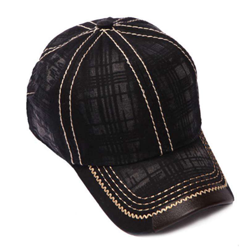 Leatherette Peak Baseball Cap Cap Something Special Hat BT7619BK Black  