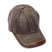 Leatherette Peak Baseball Cap Cap Something Special Hat BY7619OL Olive  