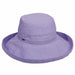 Cotton Up Turned Large Brim Sun Hat - Scala Hats for Women Kettle Brim Hat Scala Hats LC399-LAV Lavender M/L (57 - 58 cm) 