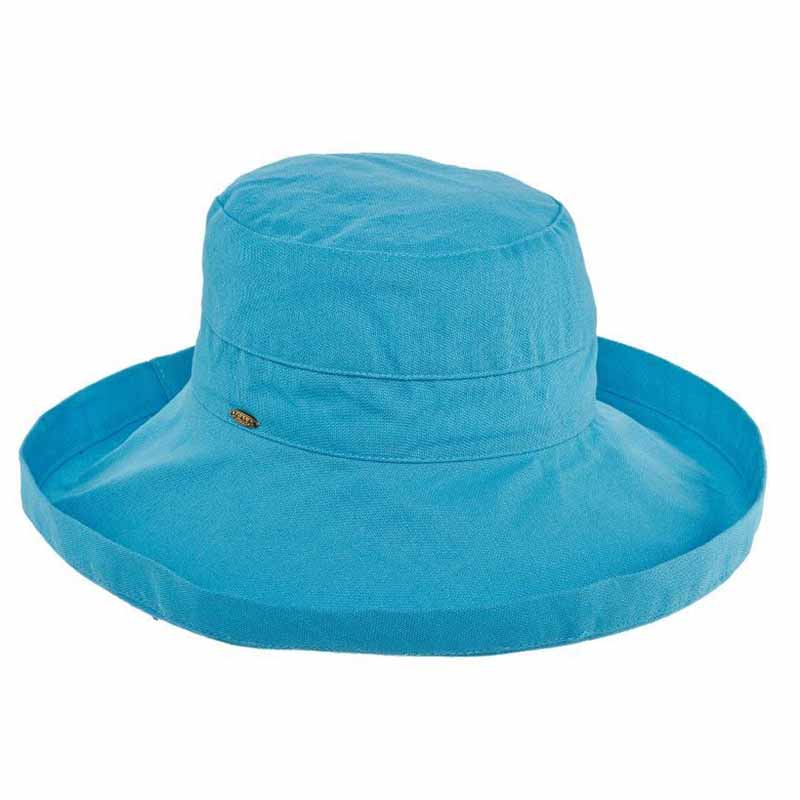 Cotton Up Turned Large Brim Sun Hat - Scala Hats for Women