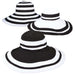 Large Brim Black and White Sun Hat - Scala Hats, Wide Brim Hat - SetarTrading Hats 
