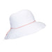 Shapeable Brim Packable Ribbon Bucket Hat - Scala Hats Wide Brim Hat Scala Hats lc754WH White  
