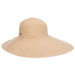 Deluxe Ribbon Dimensional Brim Floppy Hat - Scala Hats Wide Brim Sun Hat Scala Hats LC817nt Beige  