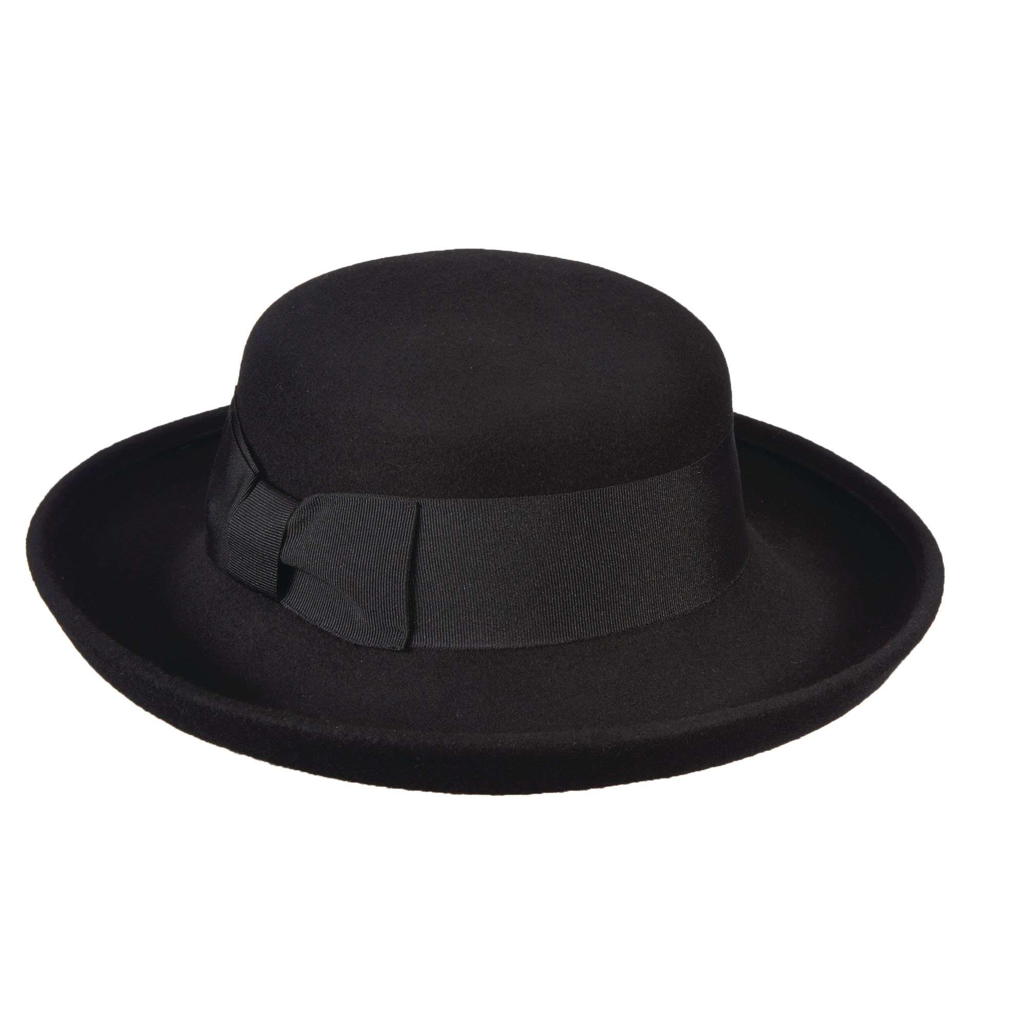 Up Turned Brim Wool Felt Hat - Scala Collezione Hats, Kettle Brim Hat - SetarTrading Hats 