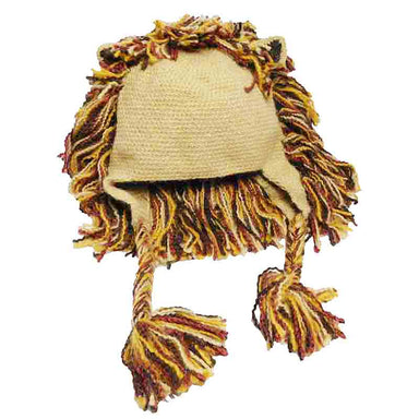 The Cowardly Lion Peruvian Hand Knit Hat, Trapper Hat - SetarTrading Hats 