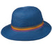 Tropical Trends Wavy Brim Cloche Cloche Dorfman Hat Co. WSlp186RB Royal Blue  