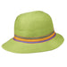 Tropical Trends Wavy Brim Cloche Cloche Dorfman Hat Co. WSlp186LM Lime  