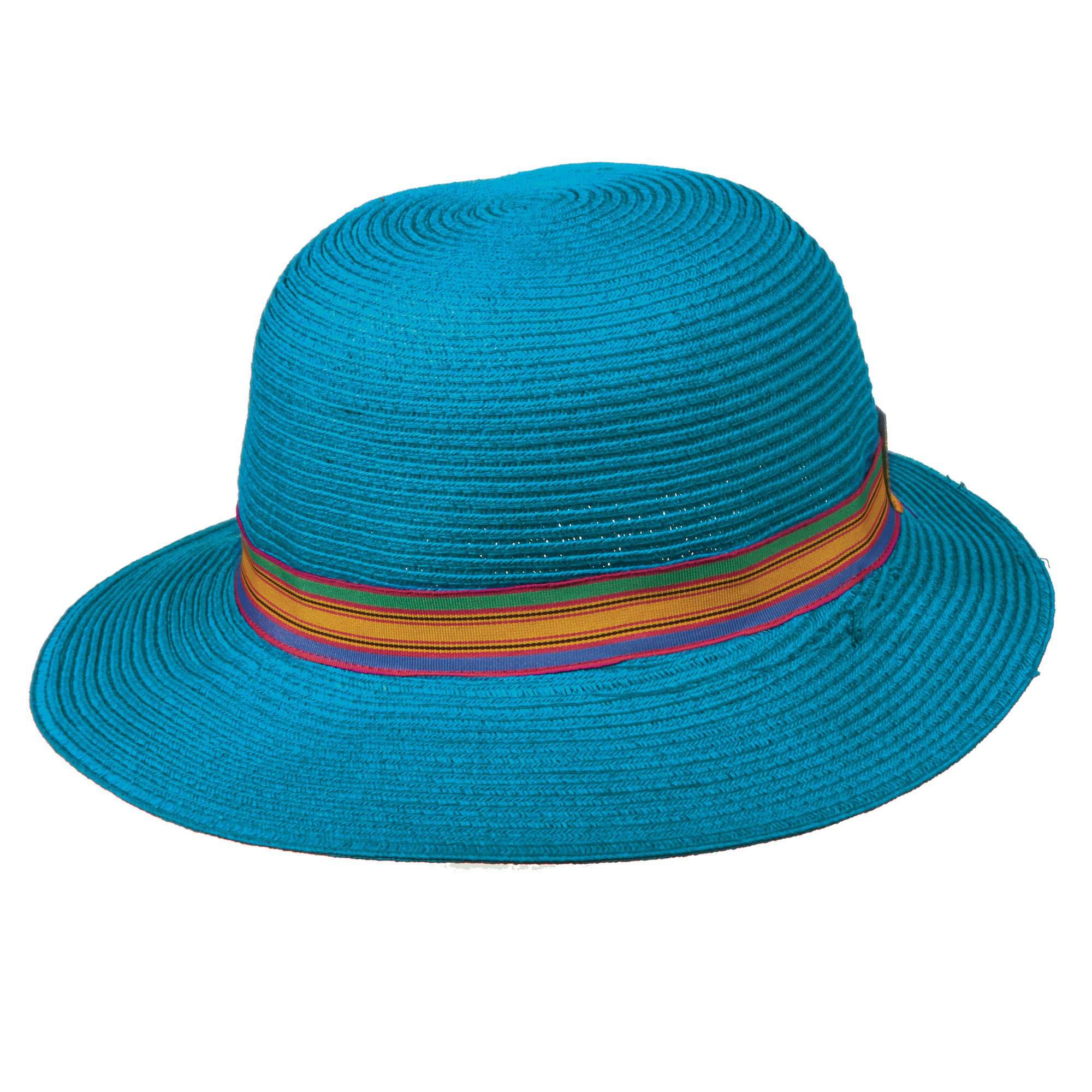 Tropical Trends Wavy Brim Cloche Cloche Dorfman Hat Co. WSlp186TQ Turquoise  