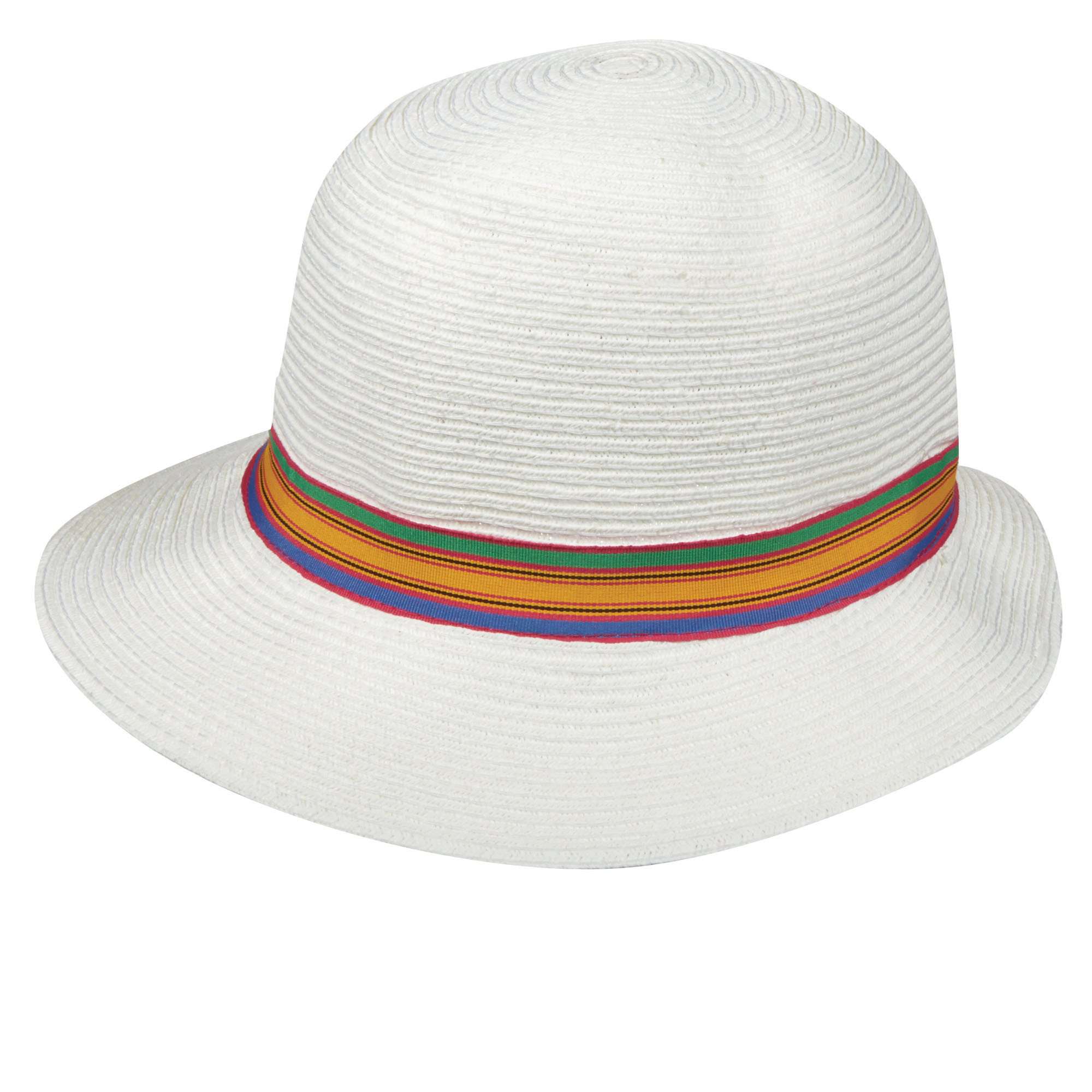 Tropical Trends Wavy Brim Cloche Cloche Dorfman Hat Co. WSlp186WH White  