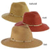 Cyprus Braid Safari Hat with Faux Suede Band - Scala Collezione Safari Hat Scala Hats lp282rt Rust  