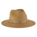 Cyprus Braid Safari Hat with Faux Suede Band - Scala Collezione Safari Hat Scala Hats lp282tn Tan  