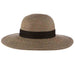 Rouen Classic Wide Brim Sun Hat with Chin Cord - Scala Collezione Wide Brim Sun Hat Scala Hats lp299-bark Black Tweed  